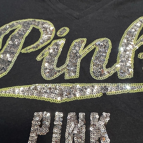 PINK Victoria's Secret Black and Gray Shirt - Picture 8 of 8